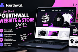 redesign fourth wall website and optimize merch store creators