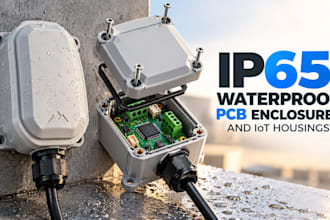 design ip65 waterproof pcb enclosures and iot housing in solidworks cad