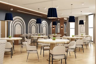 restyle 3d dessert shop interior,retail lounge,restaurant layout,cafe bar render