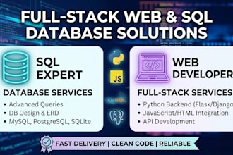 do advanced sql queries, and  web development