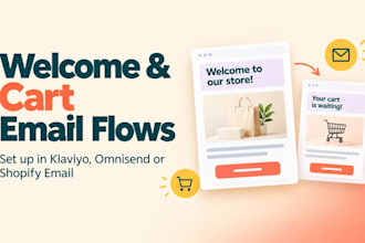 build klaviyo abandoned cart and welcome email flows