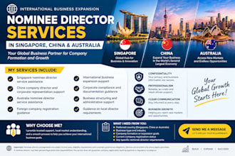 provide singapore, china and australia nominee director for company growth