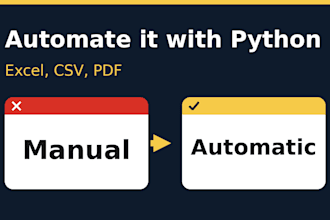 write or fix a python script to automate excel, CSV, or PDF tasks