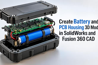 design battery housing and pcb enclosure in solidworks and fusion360