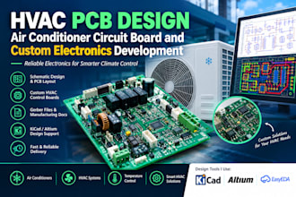 hvac design air conditioner circuit board and custom electronics development