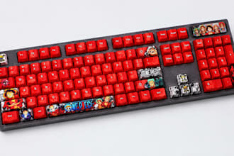 design custom keycap artwork, anime themes and keyboard layout sets