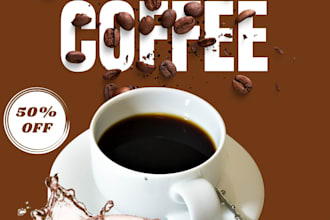 design hot and cold coffee posters, menu for coffee shop
