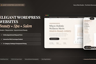 design a luxury wordpress website for your beauty salon or spa