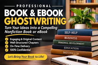 ghostwrite nonfiction book or ebook professionally