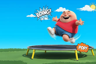 create funny cartoon sound effects and audio design for kids animation