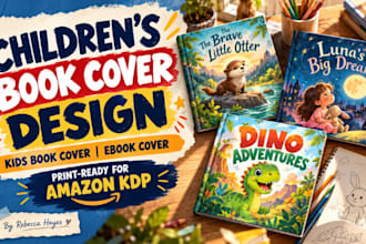 design children book cover kids book cover and ebook cover for amazon KDP