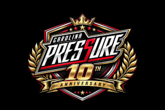 design awesome attractive anniversary logo
