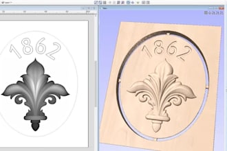 2d 3d cnc design laser cutting or laser engraving vcarve artcam and aspire dxf