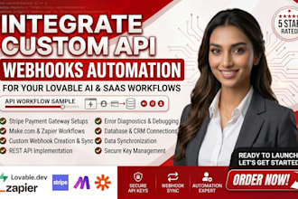 integrate custom api webhooks lovable ai automation stripe make com zapier