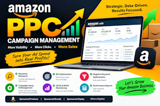 manage amazon PPC campaigns, keyword research and acos optimization