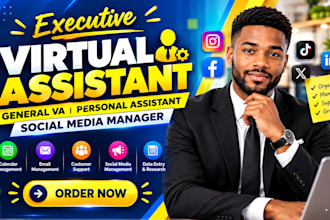 executive virtual assistant general VA personal assistant social media manager