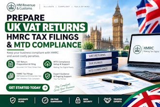 prepare UK vat returns hmrc tax filings and mtd compliance