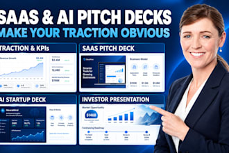design a saas or ai startup pitch deck that makes your traction obvious