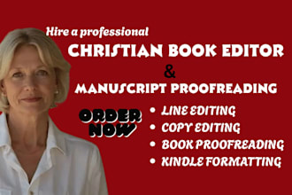 line edit proofread christian manuscript for grammar and clarity