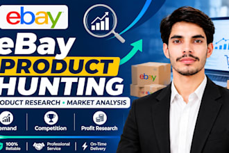 do expert ebay product research and product hunting