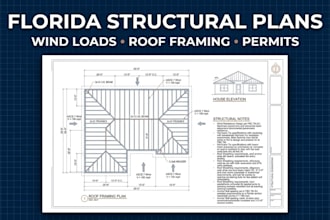 florida structural plans, wind loads, roof framing building drawings