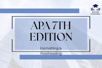 format, edit and proofread your documents in apa 7th edition