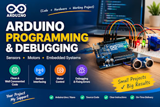 write and debug arduino code for sensors and motor control