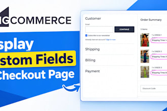 display custom fields in bigcommerce checkout order summary