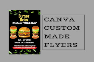 design custom made canva flyers