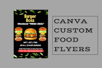 design custom made canva food flyer