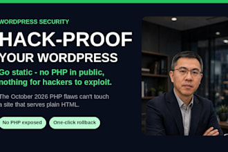 hackproof your wordpress by converting it to a static site
