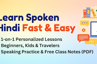 teach conversational hindi for beginners and kids