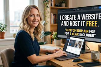 create a website and host it for free with a custom domain for 1 year