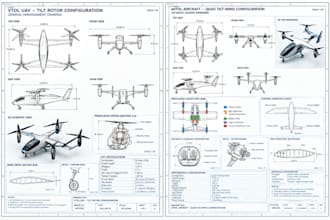 design advanced vtol uavs, drones, and aircraft models for aerospace application