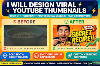 do youtube thumbnail, bg removal and social media posting