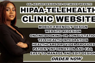 design telehealth website, telemedicine and virtual healthcare clinic website