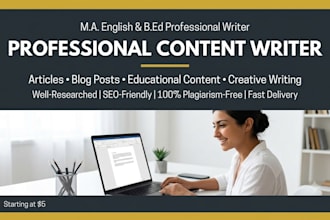 write engaging blog posts, articles, and educational content