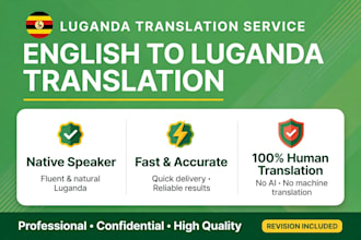 translate english to luganda and luganda to english professionally