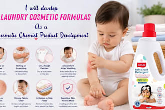 develop laundry cosmetic formulas as a cosmetic chemist product development