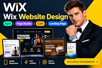 wix gym website design, yoga studio website, cafe website, landing page design