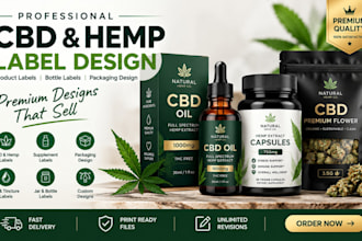 do cbd label design, supplement label, bottle label design, hemp oil label, cbd