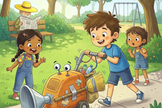 children story book illustration children story book
