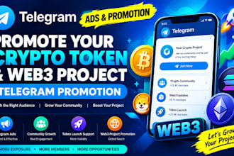 run telegram ads to promote your crypto token, web3 project telegram promotion