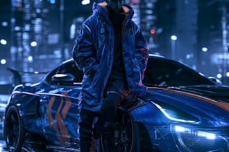 create cyberpunk character art