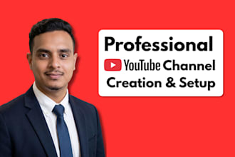 create and set up your youtube channel with logo, banner, intro, SEO