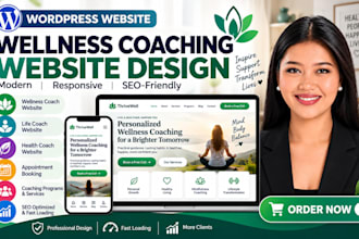 design wellness coaching website, life coach and health coach website