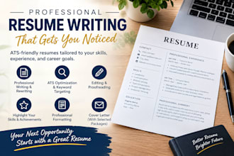 write a professional job winning resume for your job search