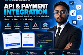 integrate apis razorpay oauth and email into your website