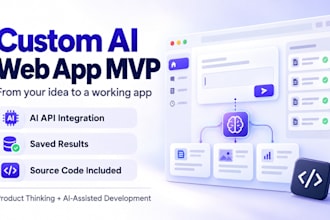 design and build a custom ai web app mvp