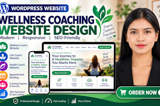 design wellness coaching website, life coach and health coach website